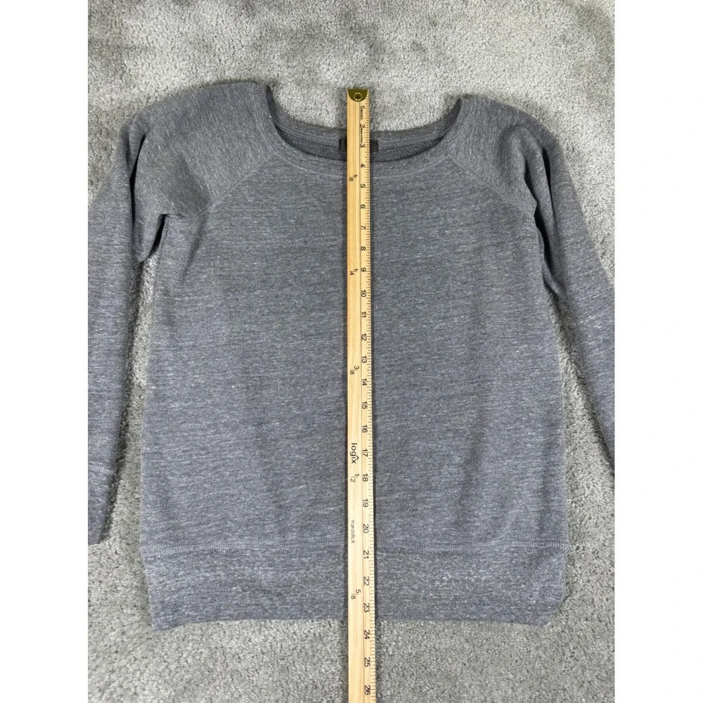 Alo Yoga Gray Heathered Scoop Neck Raglan Sweatshirt S Made in USA Activewear